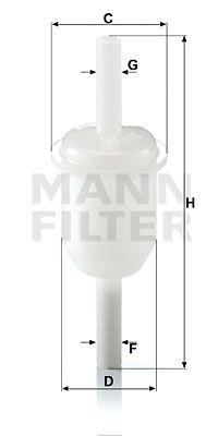 Купити WK 31/4 (10) MANN-FILTER Паливний фільтр  Мерседес 190 W201 (D 2.0, D 2.5)