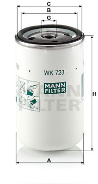 Купить WK 723 (10) MANN-FILTER Топливный фильтр KamAZ 
