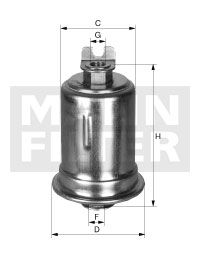 Купить WK 614/27 MANN-FILTER Топливный фильтр  Toyota