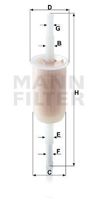 Купити WK 32 (10) MANN-FILTER Паливний фільтр Фаворіт