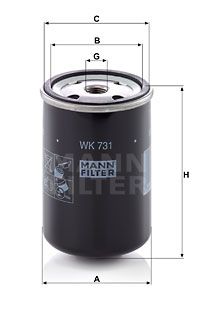 Купити WK 731 (10) MANN-FILTER Паливний фільтр TurboStar