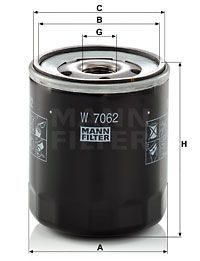 Купити W 7062 MANN-FILTER Масляний фільтр  Fabia 1.4 TDI