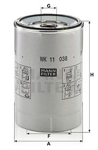 Паливний фільтр WK 11 038 z MANN-FILTER –  фото 1