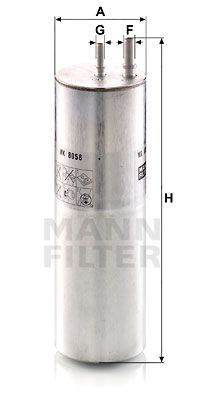 Купить WK 8058 MANN-FILTER Топливный фильтр  Мультивен (2.0 TDI, 2.0 TDI 4motion)