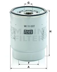 Купить WK 11 022 z MANN-FILTER Топливный фильтр Volvo B