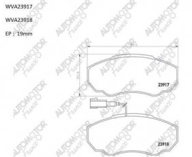 Купить ABP8061 AUTOMOTOR France Тормозные колодки  Ducato 244 (1.9, 2.0, 2.3, 2.8) 