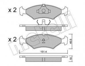 Купить 22-0029-0 Metelli Тормозные колодки передние Orion (1.3, 1.4, 1.6, 1.8) без датчика износа