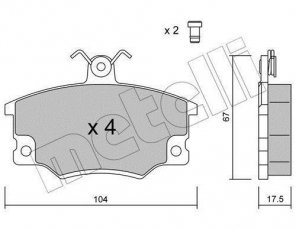 Купить 22-0030-1 Metelli Тормозные колодки передние Альфа Ромео  (1.4, 1.6, 1.7, 1.9) с датчиком износа