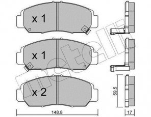 Купить 22-0462-0 Metelli Тормозные колодки передние Легенда (3.5, 3.5 V6 4WD, 3.5 i 24V) с звуковым предупреждением износа
