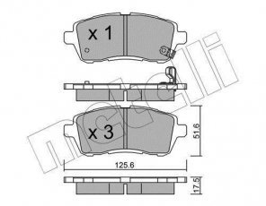 Купить 22-0793-0 Metelli Тормозные колодки передние Fiesta 6 (1.0, 1.2, 1.4, 1.6) с звуковым предупреждением износа