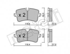 Купити 22-0955-0 Metelli Гальмівні колодки Audi A8