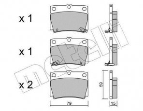 Купить 22-0484-0 Metelli Тормозные колодки задние Pajero Sport (1, 2) с звуковым предупреждением износа