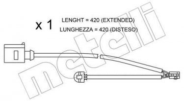 Купити SU.217 Metelli Датчик зносу гальмівних колодок Audi TT 2.5 RS quattro