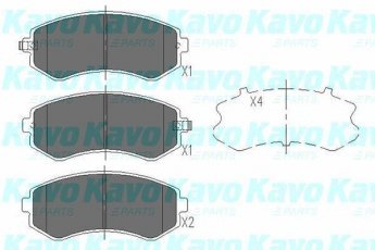 Купить KBP-6514 Kavo Тормозные колодки передние Альмера (Н15, Н16) (1.4, 1.6, 2.0) с звуковым предупреждением износа
