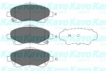 Купить KBP-9018 Kavo Тормозные колодки передние Avensis T25 (1.6, 1.8, 2.0, 2.2, 2.4) с звуковым предупреждением износа