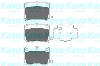 Купить KBP-5512 Kavo Тормозные колодки задние Паджеро Спорт (1, 2) (2.5, 3.0) с звуковым предупреждением износа