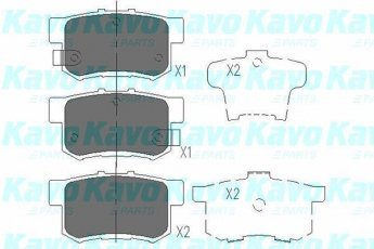 Купить KBP-2009 Kavo Тормозные колодки задние Crosstour (2.4, 3.5 4WD) с звуковым предупреждением износа