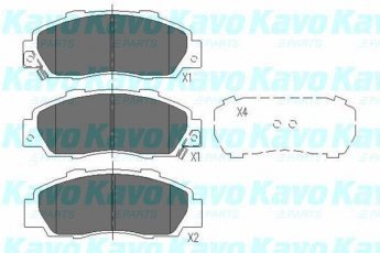 Купить KBP-2002 Kavo Тормозные колодки передние Accord (1.9, 2.0, 2.2, 2.3, 3.0) с звуковым предупреждением износа