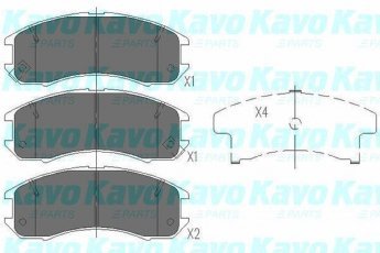 Купить KBP-4525 Kavo Тормозные колодки передние Mazda 626 (1.8, 2.0, 2.2) с звуковым предупреждением износа