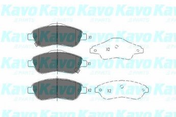 Купить KBP-2041 Kavo Тормозные колодки передние CR-V (1.6, 2.0, 2.2, 2.4) с звуковым предупреждением износа