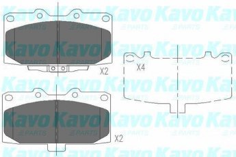 Купить KBP-8003 Kavo Тормозные колодки передние Импреза (2.0, 2.5) с звуковым предупреждением износа