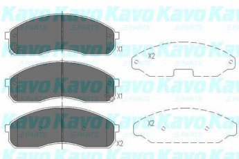Купить KBP-4012 Kavo Тормозные колодки передние Карнивал (2.5 V6, 2.9 CRDi, 2.9 TD) с звуковым предупреждением износа