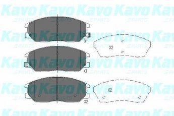 Купить KBP-3021 Kavo Тормозные колодки  Актион (2.2 Xdi, 2.2 Xdi 4WD) с звуковым предупреждением износа