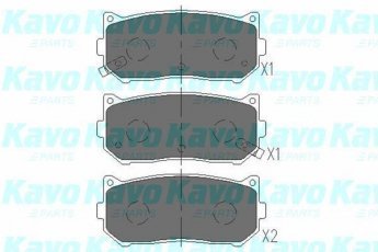 Купить KBP-4001 Kavo Тормозные колодки задние Каренс (1.6, 1.8, 2.0) с звуковым предупреждением износа