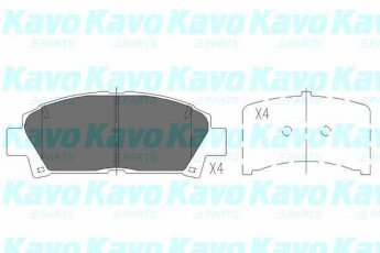 Купить KBP-9110 Kavo Тормозные колодки передние Avensis T22 (1.6, 1.8, 2.0) с звуковым предупреждением износа