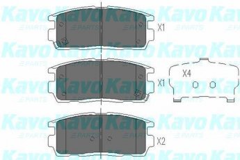 Купить KBP-1010 Kavo Тормозные колодки задние Captiva (2.0, 2.2, 2.4, 3.0, 3.2) с звуковым предупреждением износа