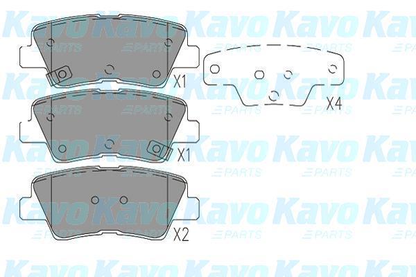 Купити KBP-3045 Kavo Гальмівні колодки  Церато (1.6 CVVT, 1.6 MPi, 2.0 MPi) 