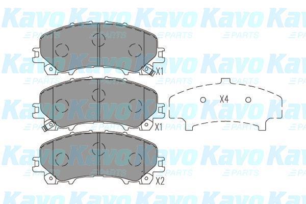 Купить KBP-6618 Kavo Тормозные колодки  Х-Трейл (1.6 DIG-T, 1.6 dCi) 