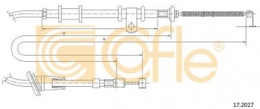 Купити 17.2027 Cofle Трос ручного гальма Lancer (1.3 12V, 1.6 16V)