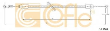 Купить 10.9868 Cofle Трос ручника Крафтер (35, 50) (2.0 TDI, 2.0 TDI 4motion, 2.5 TDI)