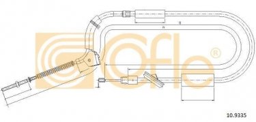 Купити 10.9335 Cofle Трос ручного гальма B-Class W245 (1.5, 1.7, 2.0)