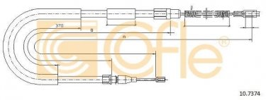 Купити 10.7374 Cofle Трос ручного гальма Transporter T3 (1.6 TD Syncro, 1.9 Syncro, 2.1 Syncro)