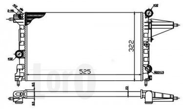 Купити 037-017-0033 DEPO Радіатор охолодження двигуна Vectra A (1.4 S, 1.6 i, 1.6 i KAT)