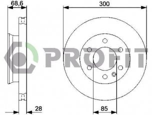 Купити 5010-0310 PROFIT Гальмівні диски Sprinter 906 (1.8, 2.1, 3.0, 3.5)
