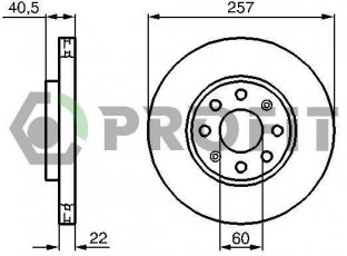 Купить 5010-1304 PROFIT Тормозные диски Пунто Гранде (0.9, 1.2, 1.4)