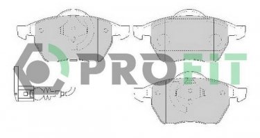 Купить 5000-1463 PROFIT Тормозные колодки передние Ибица (1.8 T Cupra R, 1.9 TDI Cupra R) с датчиком износа