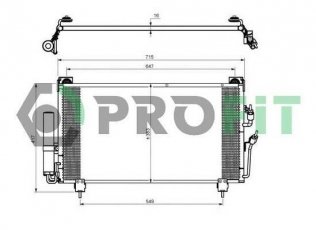 Купити PR 1602C1 PROFIT Радіатор кондиціонера Аутлендер 1 (2.0, 2.4)