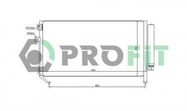 Купить PR 2028C1 PROFIT Радиатор кондиционера Forester (2.0, 2.5)