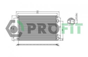 Купити PR 1909C1 PROFIT Радіатор кондиціонера Сценік 2 (1.4, 1.5, 1.6, 1.9, 2.0)