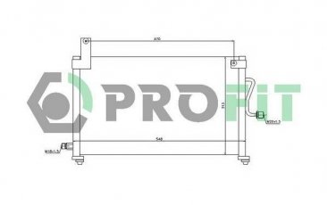 Купити PR 1108C1 PROFIT Радіатор кондиціонера Матіз (0.8, 1.0)