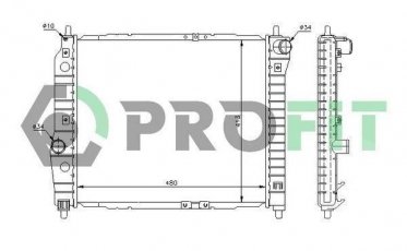 Купить PR 1703A2 PROFIT Радиатор охлаждения двигателя Авео (1.2, 1.4)