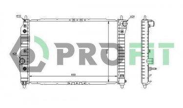 Купить PR 1703A3 PROFIT Радиатор охлаждения двигателя Aveo (1.2, 1.4)