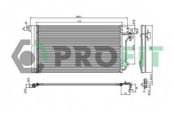 Купити PR 9572C1 PROFIT Радіатор кондиціонера Transporter T5 (1.9, 2.0, 2.5, 3.2)
