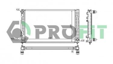 Купить PR 0014A1 PROFIT Радиатор охлаждения двигателя Passat B5 (2.5, 2.8)