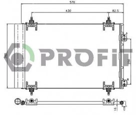 Купити PR 1913C1 PROFIT Радіатор кондиціонера Partner 1.6