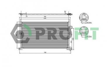Купити PR 2541C1 PROFIT Радіатор кондиціонера Mondeo 3 (1.8, 2.0, 2.5, 3.0)